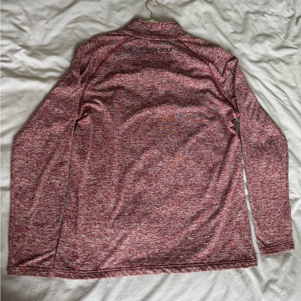 Red Quarter-Zip Pullover - image 5